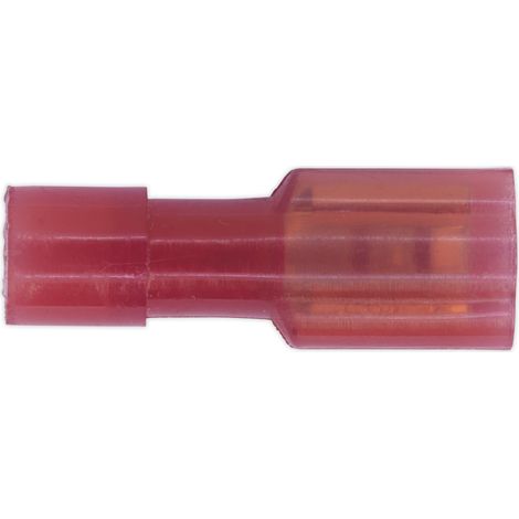 Sealey Fully Insulated Female Terminal 4.7mm, Red - Pack of 100 RT30
