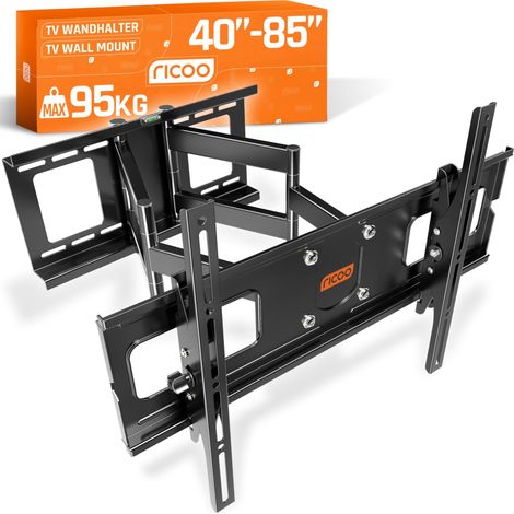 Support Mural TV 40 42 43 48 50 55 60 65 70 75 83 85 Pouces Orientable et Inclinable Fixation VESA 200x200 400x400 à VESA 600x400 Mural télévision Bras articulé pour télé (1/5)