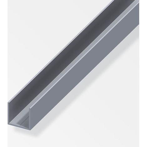 Alfer perfil en u cuadrado de aluminio 15,5x1,5mm longitud 1m natural - 25406