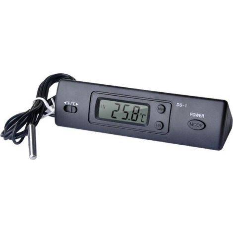 Mini Thermometre Electronique Numerique Voiture Thermometre Interieur Exterieur Multi-Fonction Thermometre Temps Affichage De La Temperature Avec Sonde (1/5)