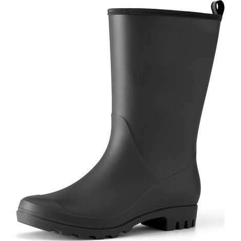 Bottes de Pluie Femme Bottes Caoutchouc Femmes Mollets Larges Antidérapant pour Jardin Extérieur (1/5)
