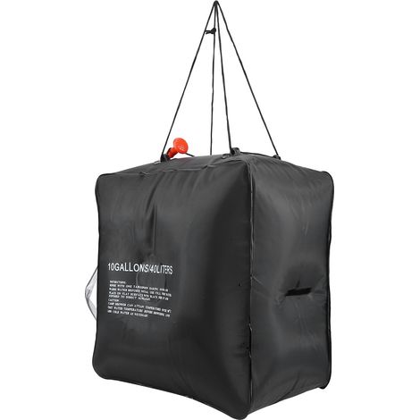 Sac de douche extérieur portable de 40 L, chauffant à l'énergie solaire, en PVC, idéal pour le camping, les voyages et la randonnée. (1/5)