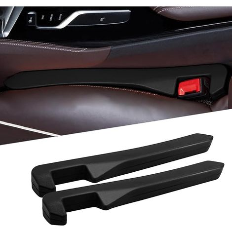 Car Seat Gap Filler Pad,2 Piece Universal Black Seat Gap Filler Car Interior Accessory, Prevents Small Objects From Falling Between Seams (1/5)
