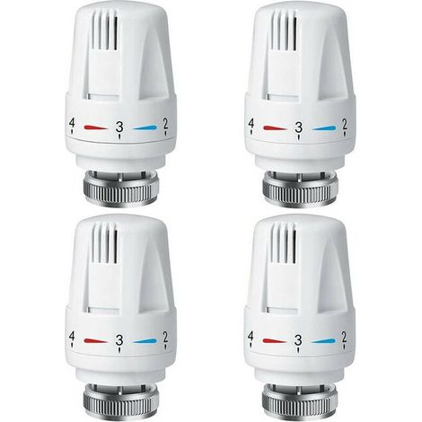 4 pezzi Testa valvola termostatica radiatore, testa termostato radiatore TRV M30 x 1,5, valvola termostatica radiatore, valvole radiatore per sistema di riscaldamento per casa e ufficio
