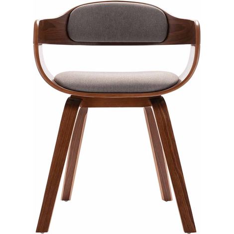 Maison Exclusive - Chaise de salle à manger Taupe Bois courbé et tissu (1/5)
