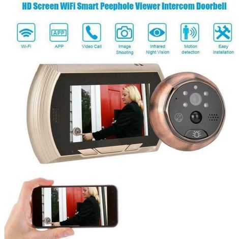 Trade Shop - 4.3'' Pantalla Wifi Digital Electrónica Mirilla Timbre Cw432 - (1/5)