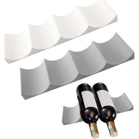 Porte-bouteilles - pour garde-manger ou bar - Organisateur de bouteilles de cuisine Réfrigérateur - 2 pièces Support pour bouteilles de réfrigérateur (1/5)
