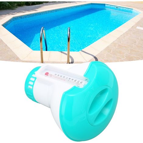 Flottant Spa Chimique Dispenser Thermometer Reusable Bleu Lac Chlorine Tablet Swimming Pool (1/5)