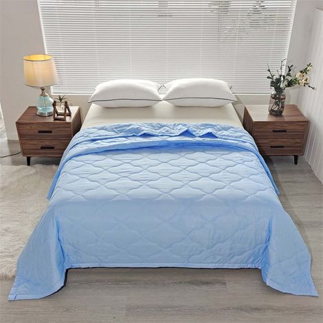 Couette Ventilation - 100x150 cm - Coton 98 % Spandex 2 % - Bleu - Pour Été - 1 Pièce (1/5)