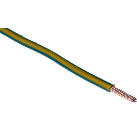 RS PRO Conduit, section: 6 mm², 750 V Vert/Jaune H07V-R 6491X ( Prix pour Bobine de 100 Mètres ) (1/3)
