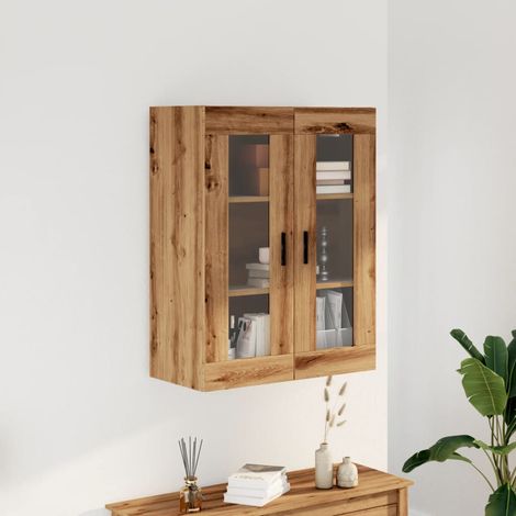 Armario de pared madera ingeniería marrón roble 69,5x34x90 cm vidaXL (1/5)