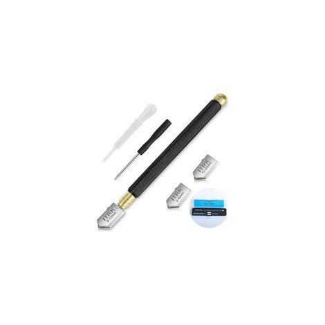 Coupe-verre 2 mm - 20 mm - Outil de découpe de verre, style crayon - Pointe en carbure pour coupe de verre/carreaux/miroir/mosaïque.,TRIMEC (1/5)