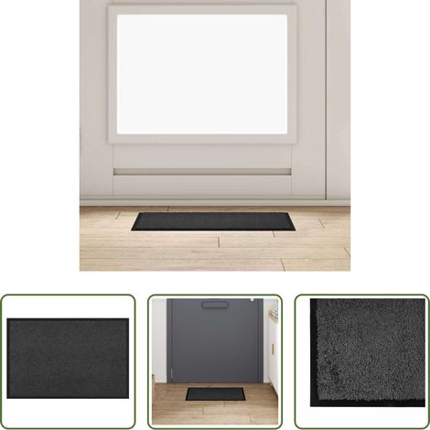 Tapis anti-fatigue -  Tapis de porte Anthracite 60 x 40 x 1.2 cm Tissu en teddy (1/5)