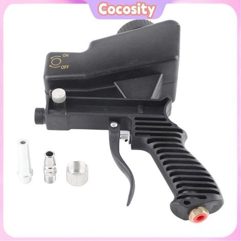 Cocosity Sableuse Kit d'outils de pistolet de pulvérisation de sablage Sandblaster Sand Blaster pour quincaillerie pistolet Noir (1/5)