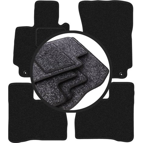 Alfombrillas de terciopelo para Mercedes W221 Clase S Sedán corto (2005-2013) antracita (1/5)