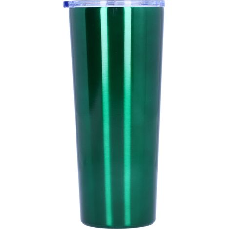 2-lagige grüne Isolierflasche aus Edelstahl, Vakuumflasche für Reisen, Camping und Sport, 650 ml (1/5)