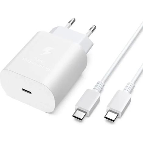Chargeur rapide USB-C 25 W pour Samsung A13 A14 A33 A34 A53 A54 4G/5G, S23 S22 S21 S20 FE-Plus-Ultra, chargeur ultra rapide Adaptate263 (1/4)