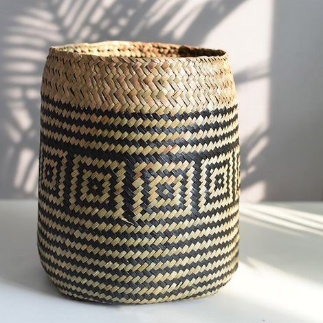 Panier tressé, panier de rangement, panier en paille fait main, panier de jardin (1/5)