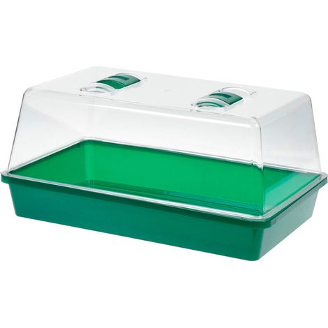 PROGARDEN semillero rigido 38x24x18 cm , Semillero 38x24x18 cmFabricado en plástico de alta calidadIdeal para germinar semillasTapa con aberturas de ventilaciónMedi