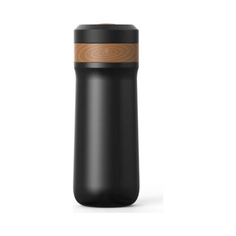 Portable Français Presse Cafetière 12 oz Cafetière Français de voyage Tasse à café isolée en acier inoxydable idéale pour le camping et les voyages (1/5)
