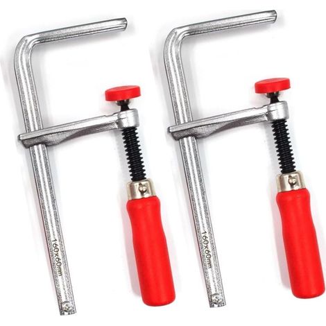 Collier de serrage rapide pour rails et systèmes MFT, capacité de 160 mm x profondeur de gorge de 60 mm, lot de 2