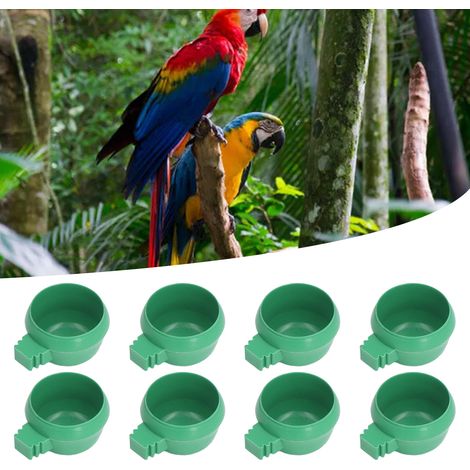 Comederos y bebederos para pájaros pequeños: paquete de 25 mini cuencos redondos de plástico PP con montaje empotrado. (1/5)