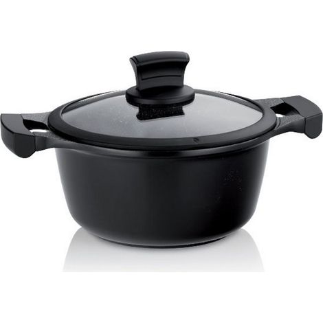Cacerola de aluminio fundido de 24cm + tapa de cristal - 12219 - Kela Line - (1/2)