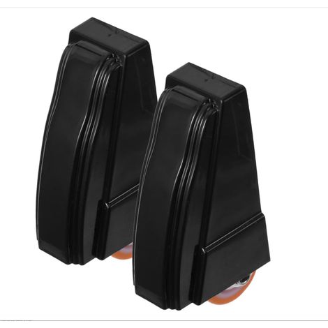 ruedas de soporte para puertas correderas de goma negra y acero, rodillos antivibración silenciosos para puertas de granero y portones residenciales o comerciales. (1/5)
