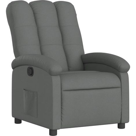 vidaXL Relaxsessel Dunkelgrau Stoff