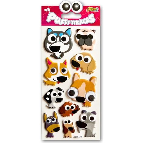 Pegatinas de ojos de perro hinchados