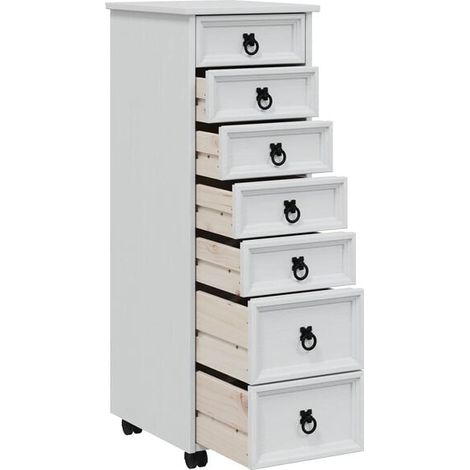 Meuble de Rangement sur Roulettes avec Tiroirs, Armoire Mobile Blanche pour Cuisine Salle de Bain Bureau, Chariot de Stockage Multifonctionnel Gain de Place (1/5)