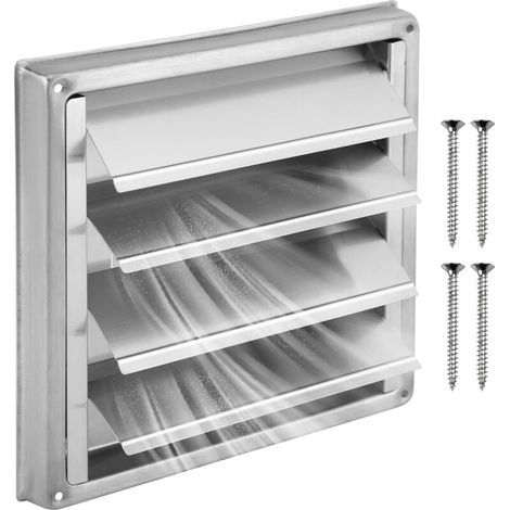 1pcs Grille Ventilation 125mm, Acier Inoxydable 304(Argent), Résistante aux Intempries, pour Systèmes de Ventilation et Hottes pour Montage Mural Extérieur (1/5)