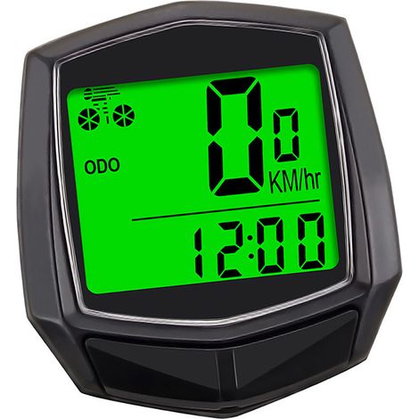 Compteur de vélo filaire haute précision avec affichage de la distance et du temps, en anglais, pour le cyclisme. (1/4)