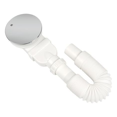 [JAMAIS UTILISÉ] Bonde de douche 90 mm, siphon de douche plat avec filtre à odeurs, crépine, flexible télescopique pour receveurs et bases de douche (1/4)