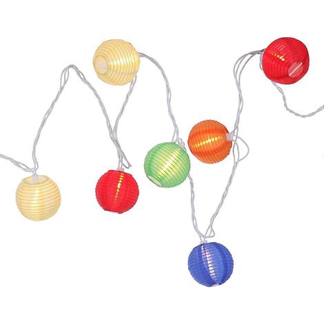 Guirlande lumineuse lanterne, étanche, sans assemblage, avec prise, en nylon décoratif certifié UL (1/5)