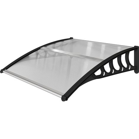 Outsunny Pensilina in Policarbonato 103x96.5cm con Kit Montaggio Trasparente