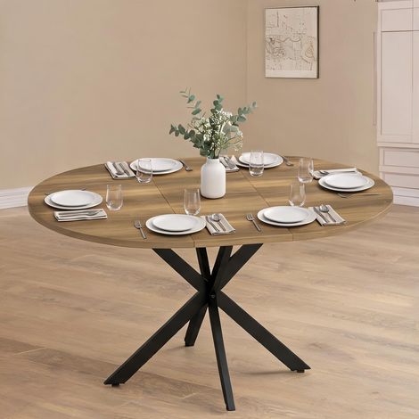 Table de salle à manger réglable de 4 à 135 cm 135 x 100 x 75 cm (1/5)