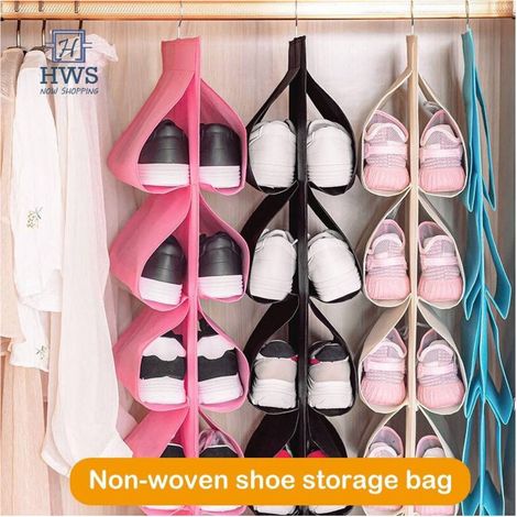 Sac De Rangement Pour Chaussures En Tissu Anti-poussière Pour Garde-robe (1/4)