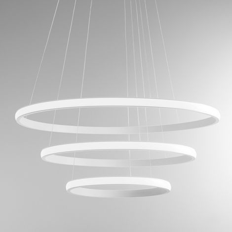 Lampadario moderno gea luce iole s3 b 62w led alluminio sospensione (1/5)