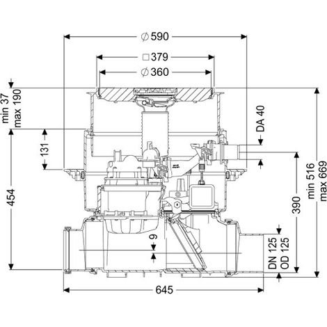KESSEL 21125S Poste de relevage anti-refoulement Ecolift