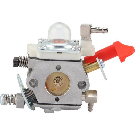 Carburador metálico para cortacésped Walbro WT-997 664 668. Incluye 2 espaciadores, 2 bolas, tubos de filtro, material metálico duradero, 8,5 x 5,5 x 2,9 cm, color plata. (1/5)