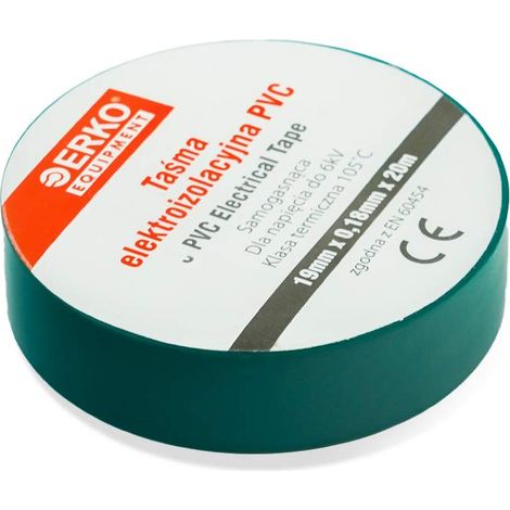 Nastro isolante grande 19mm 20m Verde ERKO (1/4)