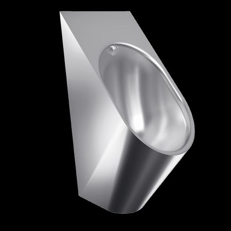 KWC Urinal, CAMPUS, Edelstahl, Spritzkopf, 313x627x342 mm (1/2)