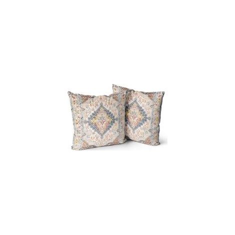 Housse de Coussin Bohème, Fleur Vintage, 18x18 Pouces, Set de 2, Décoration Salon, Chambre, Canapé