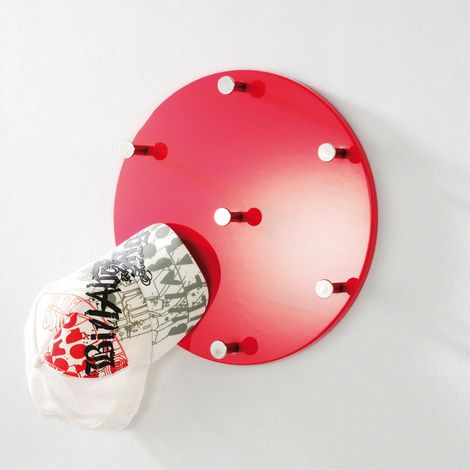 Portemanteau enfant rond 35 cm rouge - AYOLLEE