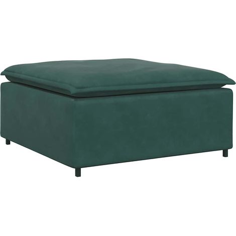 Modulo Poggiapiedi Divano Modulare Verde Scuro 100x100x48 cm vidaXL (1/5)