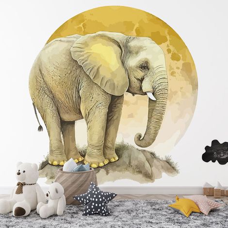 Papier peint panoramique Enfants - Éléphant - 130 cm x 84 cm (1/4)
