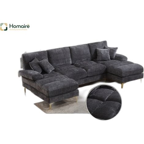 Sofa mit Modulen grau aus Polyester 272 x 136 x 88 cm HOMAIRE (1/5)
