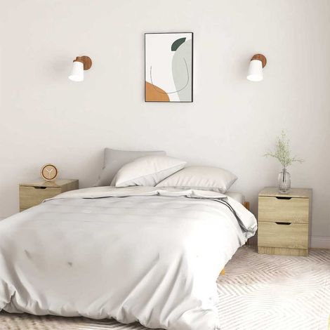 vidaXL Mesitas noche 2 uds madera ingeniería roble Sonoma 40x40x50 cm (1/5)