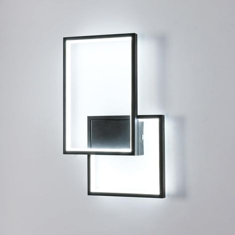 GOECO Applique Murale Intérieure LED, 34W 3825LM Lampe Murale LED Moderne, 41CM Noir Éclairage Mural Chambre en Aluminium Blanc Froid 6500K pour Salon, Cuisine, Couloir, Escalier (1/5)